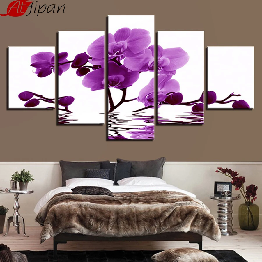 Purple Moth Orchid Flower Paintings Modular Pictures Wall Art Canvas Posters 5 Pieces Living Room Home Decor Framework 
Purple Moth Orchid Flower Paintings Modular Pictures Wall Art Canvas Posters 5 Pieces Living Room Home Decor Framework