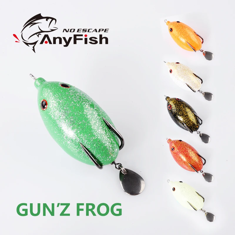 ANYFISH GUN'Z FROG Fishing Lure Frogs 5cm 12.7g Floating Topwater high quality Soft Lure simulation frog lure Freshwater
ANYFISH GUN'Z FROG Fishing Lure Frogs 5cm 12.7g Floating Topwater high quality Soft Lure simulation frog lure Freshwater