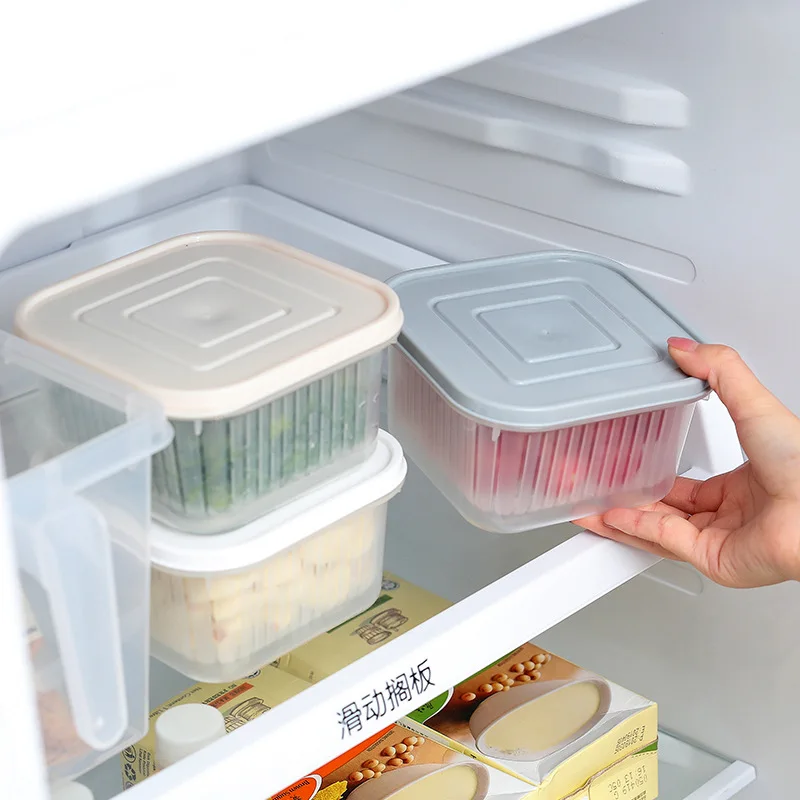 Baffect Double Fresh Drain Box Transparent Seal Preservation Container Vegetable Ingredients Storage Box Refrigeration Box Fridg
Baffect Double Fresh Drain Box Transparent Seal Preservation Container Vegetable Ingredients Storage Box Refrigeration Box Fridg