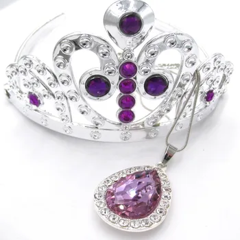 2sets Baby Girl Gift Princess Sofia The First Purple Teardrop Amulet Pendant Chain Necklaces Sofia Tiara Crown Hair Clip Jewelry
2sets Baby Girl Gift Princess Sofia The First Purple Teardrop Amulet Pendant Chain Necklaces Sofia Tiara Crown Hair Clip Jewelry