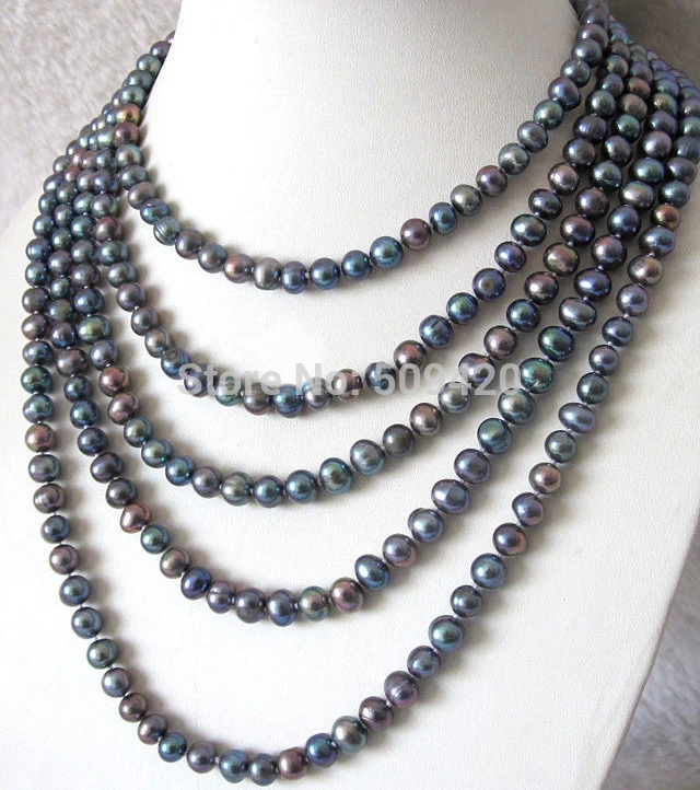 ~~ Free Shipping 100" 6-8mm Peacock Freshwater Pearl Strands Necklace Cultured
~~ Free Shipping 100" 6-8mm Peacock Freshwater Pearl Strands Necklace Cultured