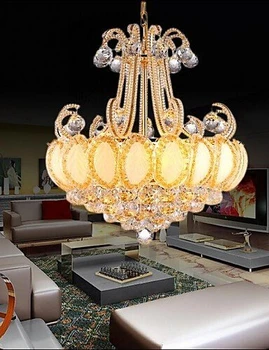 Modern Luxury Chandeliers Transparent Golden Metal Crystal Living Room LED Diameter 50CM Contains 8 LED Bulbs Lighting Fixture
Modern Luxury Chandeliers Transparent Golden Metal Crystal Living Room LED Diameter 50CM Contains 8 LED Bulbs Lighting Fixture