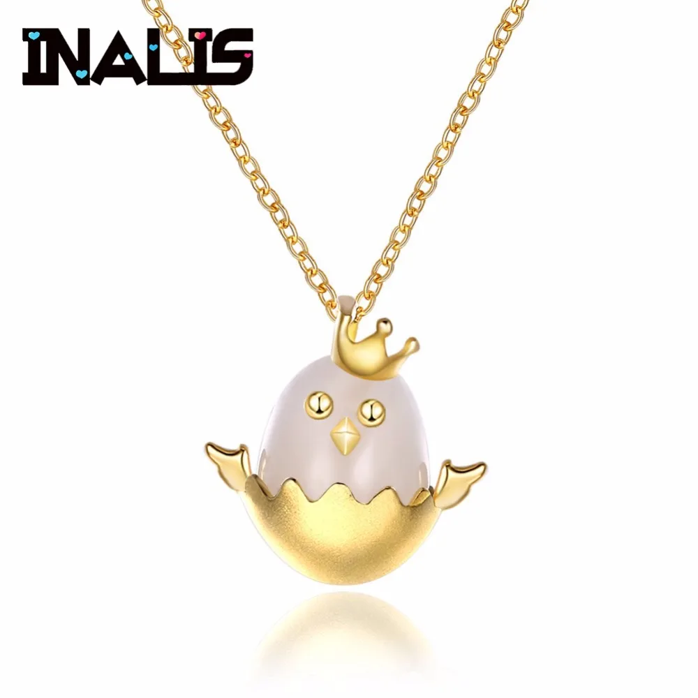 INALIS Vintage Cute Sweet Design 925 Sterling Silver Chicken Pink Jade Gold Plated Pendant for Women Fine Jewelry Necklace Gift
INALIS Vintage Cute Sweet Design 925 Sterling Silver Chicken Pink Jade Gold Plated Pendant for Women Fine Jewelry Necklace Gift