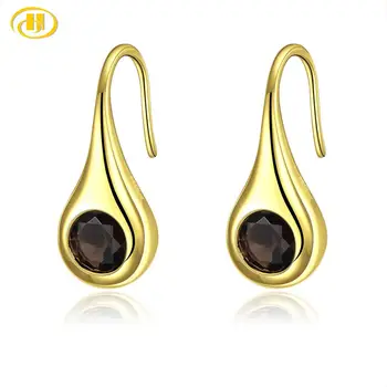 Hutang Natural Smoky Quartz Hoop Earrings Solid 925 Sterling Silver Gemstone Fine Fashion Elegant Jewlery for Women Gift New
Hutang Natural Smoky Quartz Hoop Earrings Solid 925 Sterling Silver Gemstone Fine Fashion Elegant Jewlery for Women Gift New