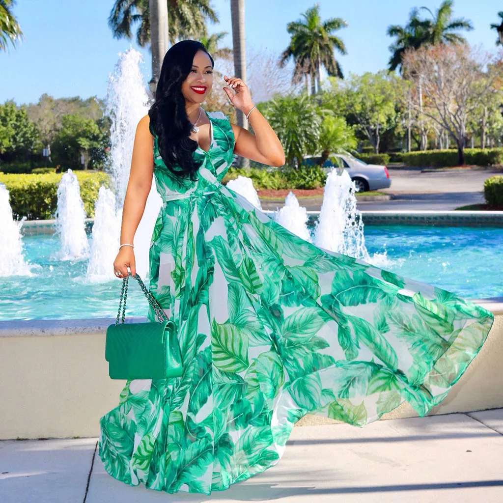 long dress Women Sleeveless Stylish Chiffon With Belt V-Neck Printed Floral Maxi Dress
long dress Women Sleeveless Stylish Chiffon With Belt V-Neck Printed Floral Maxi Dress