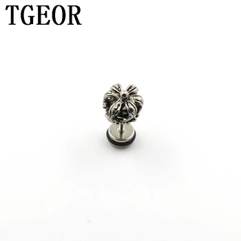 

free shipping illusion cheaters 20pcs 1.2*6*6/8mm Stainless Steel retro crown with Zircon CZ piercing fake plugs