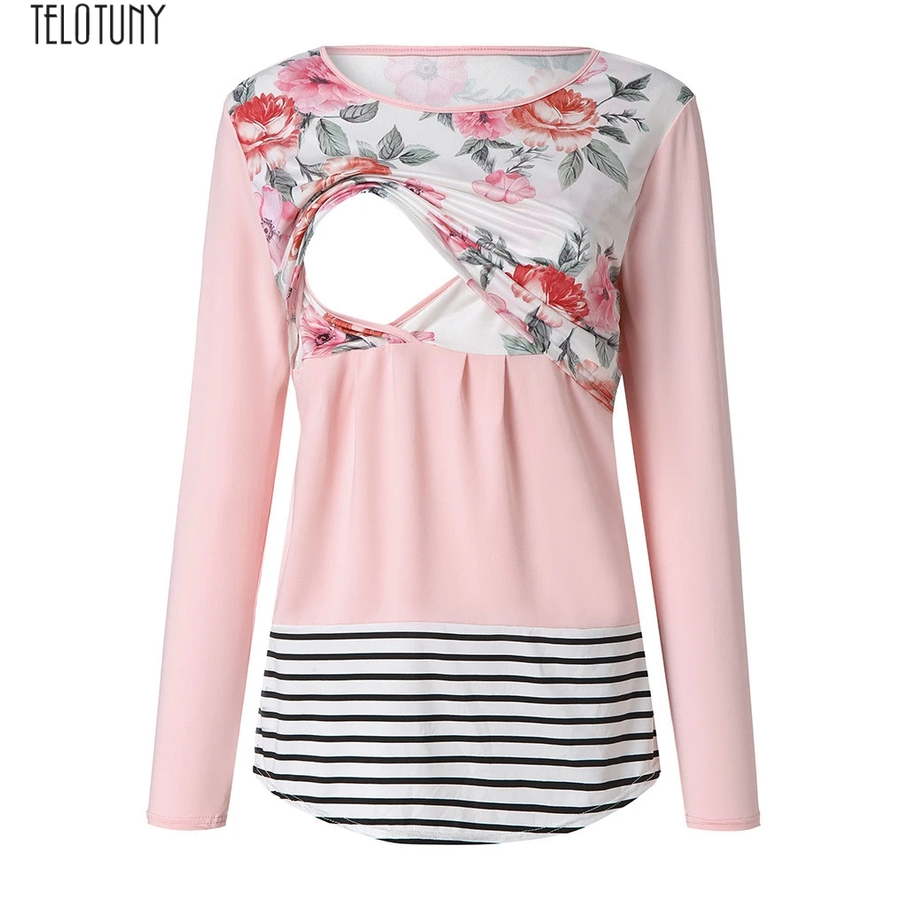 TELOTUNY Maternity pregnant lactation print breastfeeding blouse Embarazada gown top Tees Shirt Long Sleeve Shirts Z1219
TELOTUNY Maternity pregnant lactation print breastfeeding blouse Embarazada gown top Tees Shirt Long Sleeve Shirts Z1219