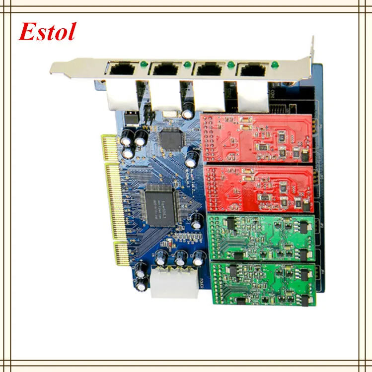 New TDM410P/TDM410 Asterisk card PCI analog card with FXS or FXO inferface,analog voice card, No need Driver
New TDM410P/TDM410 Asterisk card PCI analog card with FXS or FXO inferface,analog voice card, No need Driver