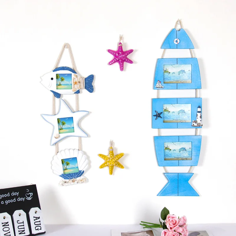 Mediterranean Wooden Photo Frame Creative Hanging Wall Decoration Three-Link Combination Pictures Frames Starfish Shell Crafts
Mediterranean Wooden Photo Frame Creative Hanging Wall Decoration Three-Link Combination Pictures Frames Starfish Shell Crafts