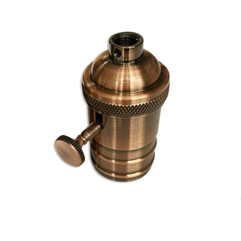 E27 / E26 Light Bulb Holder Lamp Base Retro Vintage Antique Copper Socket Fitting Shade Dual Rings Cord Grip 110-220V
E27 / E26 Light Bulb Holder Lamp Base Retro Vintage Antique Copper Socket Fitting Shade Dual Rings Cord Grip 110-220V