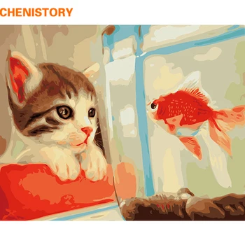 CHENISTORY Frameless DIY Painting By Numbers Cat Fish Acrylic Paint On Canvas Modern Abstract Painting For Home Decor 40x50cm
CHENISTORY Frameless DIY Painting By Numbers Cat Fish Acrylic Paint On Canvas Modern Abstract Painting For Home Decor 40x50cm