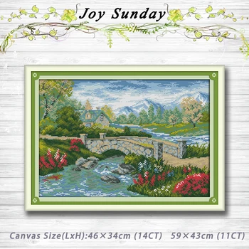 Bridge River scenery cabin painting dmc 14CT 11CT counted cross stitch kits embroidery set Needlework Set chinese cross stitch
Bridge River scenery cabin painting dmc 14CT 11CT counted cross stitch kits embroidery set Needlework Set chinese cross stitch