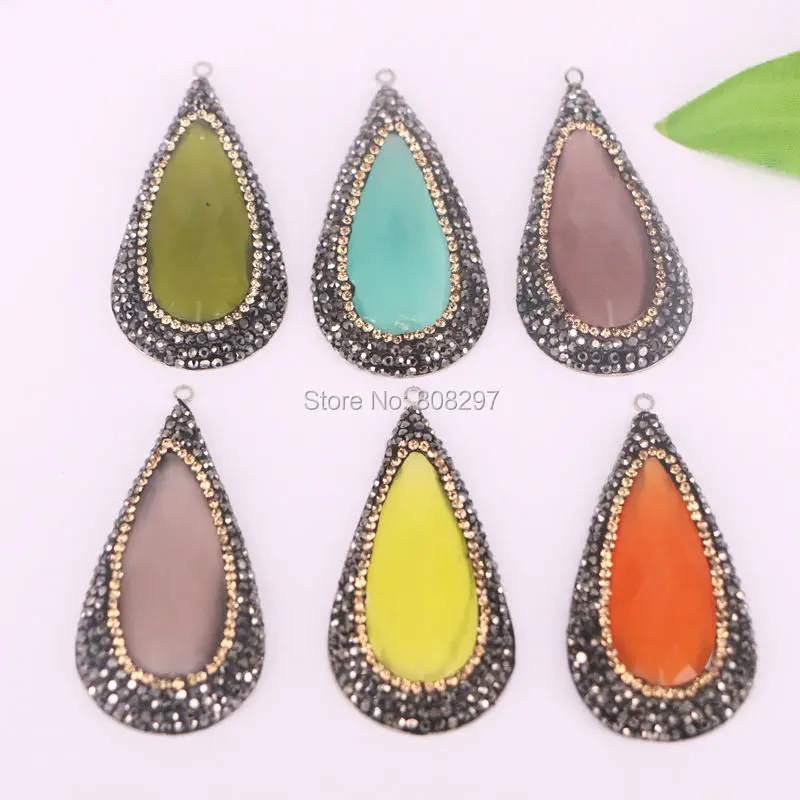 6Pcs Natural Cat eye stone pave rhinestone drop pendant charms beads mix color teardrop pendants for jewelry making
6Pcs Natural Cat eye stone pave rhinestone drop pendant charms beads mix color teardrop pendants for jewelry making