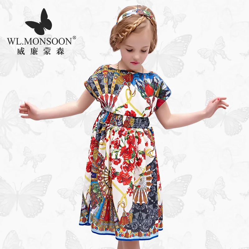Girls dress summer floral short-sleeved children princess dress thin section fashion cotton big children beach dress tide
Girls dress summer floral short-sleeved children princess dress thin section fashion cotton big children beach dress tide