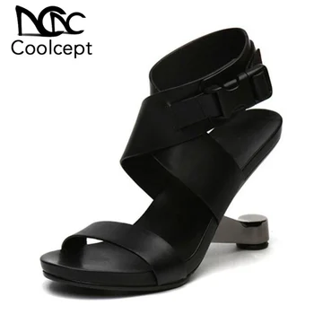 CoolCept Women Genuine Leather High Heel Sandals Sexy New Design Real Leather Strange Heel Sandals Women Footwear Size 34-39
CoolCept Women Genuine Leather High Heel Sandals Sexy New Design Real Leather Strange Heel Sandals Women Footwear Size 34-39