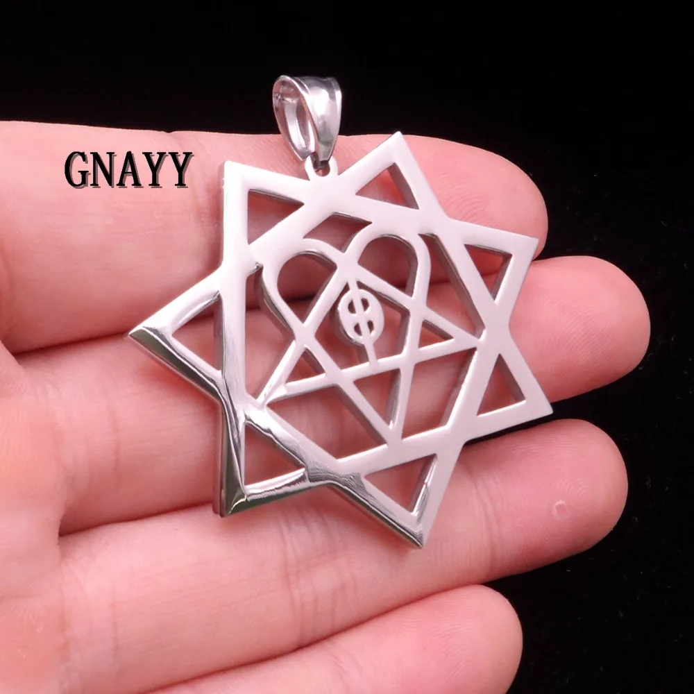 GNAYY Jewelry Large size Fashion Gifts MIP- HIM HEARTAGRAM Stainless Steel pendant w/30 inches ball chain
GNAYY Jewelry Large size Fashion Gifts MIP- HIM HEARTAGRAM Stainless Steel pendant w/30 inches ball chain