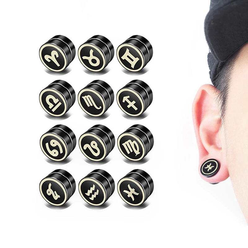 1PC Punk Mens Strong Magnet Magnetic Health Care Ear Stud Non Piercing Earrings 12 Zodiac Constellation Fake Earrings Gift
1PC Punk Mens Strong Magnet Magnetic Health Care Ear Stud Non Piercing Earrings 12 Zodiac Constellation Fake Earrings Gift