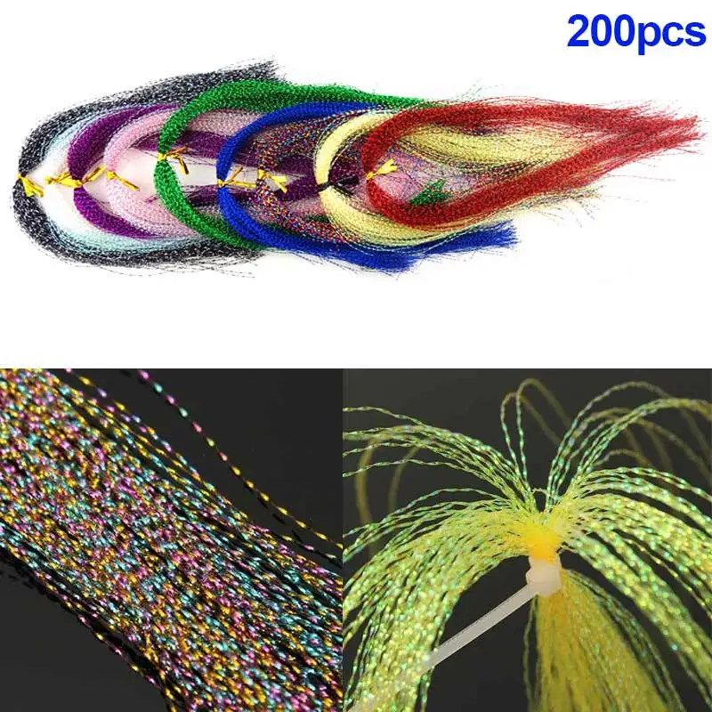 200pcs Jig Hook Lure Making Fly Tying Holographic Feather Line Fly Fishing Lure Tying Material DIY Artificial Bait Line WHShopp
200pcs Jig Hook Lure Making Fly Tying Holographic Feather Line Fly Fishing Lure Tying Material DIY Artificial Bait Line WHShopp