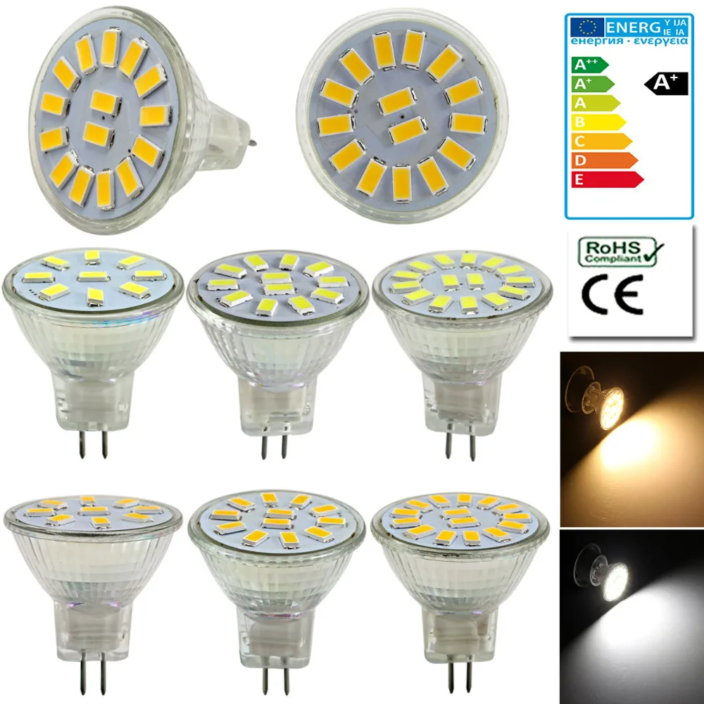 

MR11 GU4 Led Spotlight AC/DC 12-30V 2W/3W/4W 5733 SMD LED Lamp Bulb Energy Saving Led Spot Light Bulb Cool/Warm White