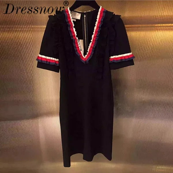 High Quality High Quality Spring Dress Women Sexy V Neck Evening Party Dress Cute Cascading Ruffle Short Sleeve Clothes
High Quality High Quality Spring Dress Women Sexy V Neck Evening Party Dress Cute Cascading Ruffle Short Sleeve Clothes
