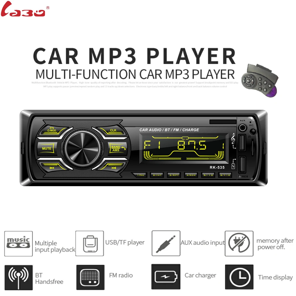 Car Radio Stereo Player Digital Bluetooth Car MP3 Player 60Wx4 FM Radio Stereo Audio USB/SD In Dash AUX Direction controller
Car Radio Stereo Player Digital Bluetooth Car MP3 Player 60Wx4 FM Radio Stereo Audio USB/SD In Dash AUX Direction controller