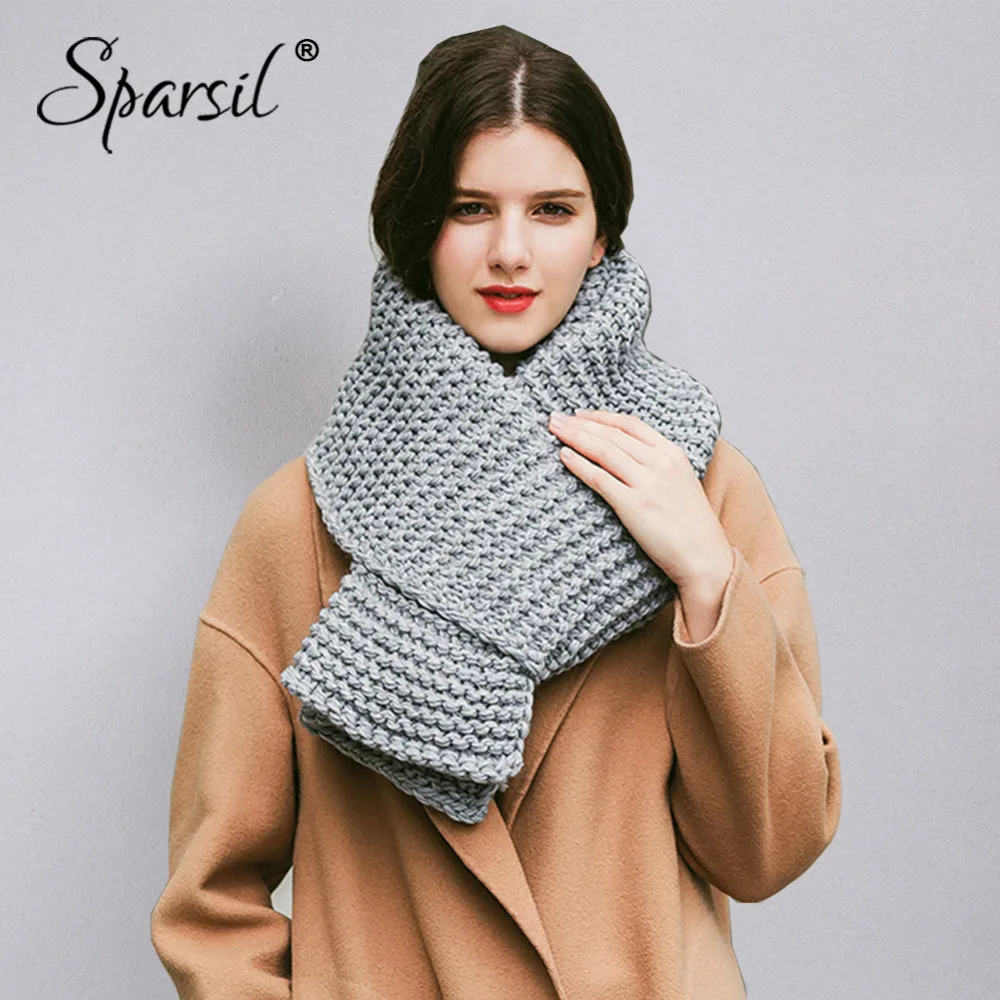 Sparsil Women Winter Wool Scarf Solid Thick Knitted Scrves Female Casual Warm Wraps Autumn Soft Long Knitting Lady Scarf
Sparsil Women Winter Wool Scarf Solid Thick Knitted Scrves Female Casual Warm Wraps Autumn Soft Long Knitting Lady Scarf