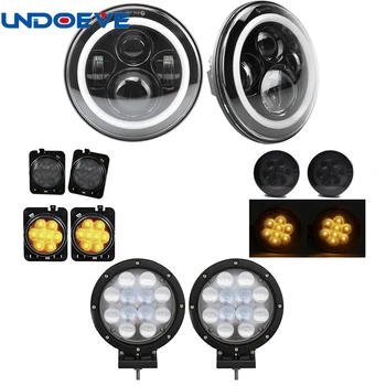 Undoeve For 07-17 Jeep Wrangle 7" Round Led Headlight + 4D 7inch 60W Led Work Light & Amber Fender Side Maker Lights
Undoeve For 07-17 Jeep Wrangle 7" Round Led Headlight + 4D 7inch 60W Led Work Light & Amber Fender Side Maker Lights