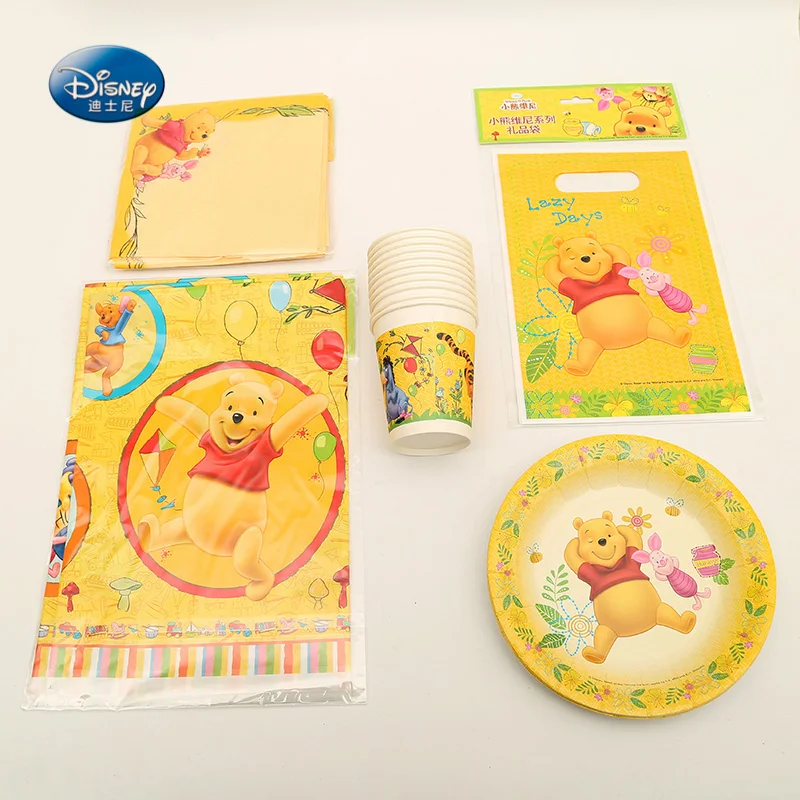 29pcs Winnie Party Tableware Set Paper Plate Cup Napkins Gift bag For Perfect Birthday Party Pack for Kids Parties
29pcs Winnie Party Tableware Set Paper Plate Cup Napkins Gift bag For Perfect Birthday Party Pack for Kids Parties