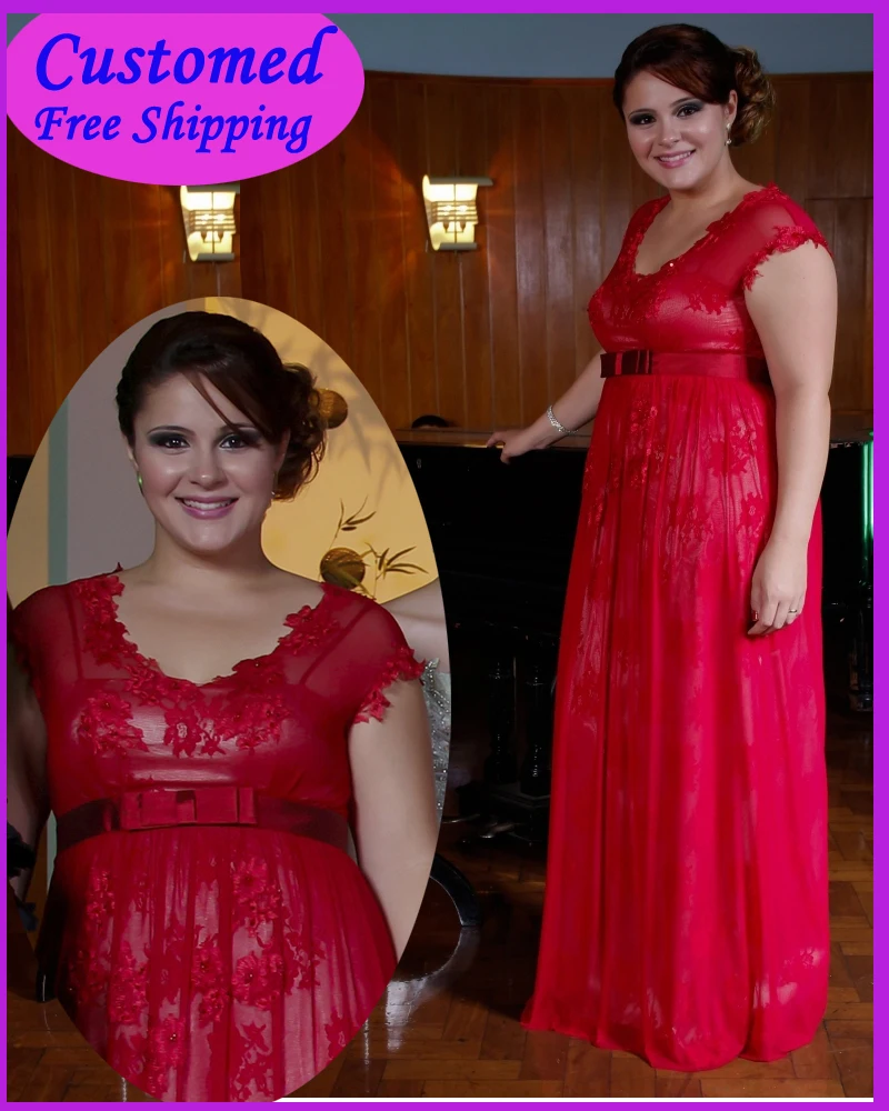 Real Samples Red Lace With Cap Sleeves Mother of the Bride Dresses Chiffon MA-102
Real Samples Red Lace With Cap Sleeves Mother of the Bride Dresses Chiffon MA-102