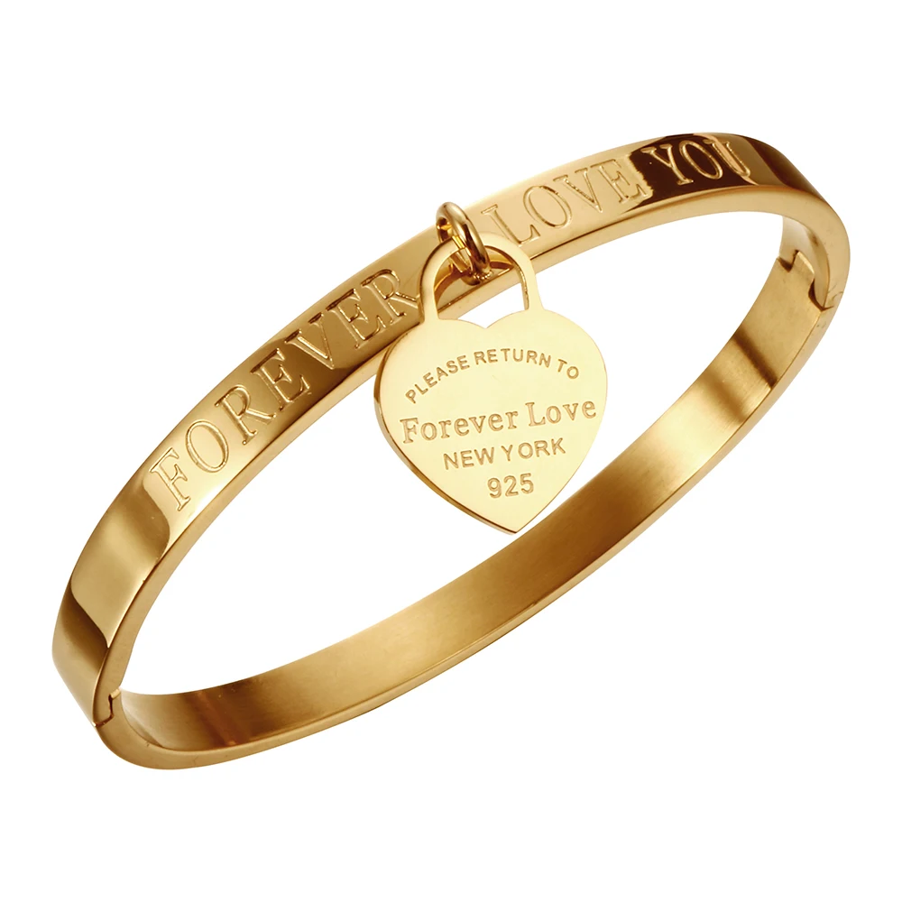 Stainless Steel Woman bangles rings Jewelry Set Gold Plating Heart Pendant Lover Bracelets Trendy Wedding Party Jewelry Gift
Stainless Steel Woman bangles rings Jewelry Set Gold Plating Heart Pendant Lover Bracelets Trendy Wedding Party Jewelry Gift