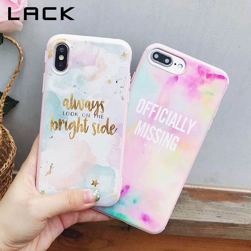 LACK Colorful Art Painted Phone Case For iphone X Case For iphone 6 6S 7 8 Plus Back Cover Cute Letters Print Candy Color Cases 
LACK Colorful Art Painted Phone Case For iphone X Case For iphone 6 6S 7 8 Plus Back Cover Cute Letters Print Candy Color Cases