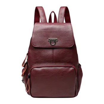 Leather Women's Backpacks Large Capacity Bag For Teenager Girls Fashion Solid Backpack Female Black Rucksacks Female #Zer
Leather Women's Backpacks Large Capacity Bag For Teenager Girls Fashion Solid Backpack Female Black Rucksacks Female #Zer