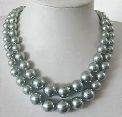 Free shipping hot sale Women Bridal Wedding Jewelry >>double strands AAA 11-12mm genuine south sea gray pearl necklace 18-19inch
Free shipping hot sale Women Bridal Wedding Jewelry >>double strands AAA 11-12mm genuine south sea gray pearl necklace 18-19inch