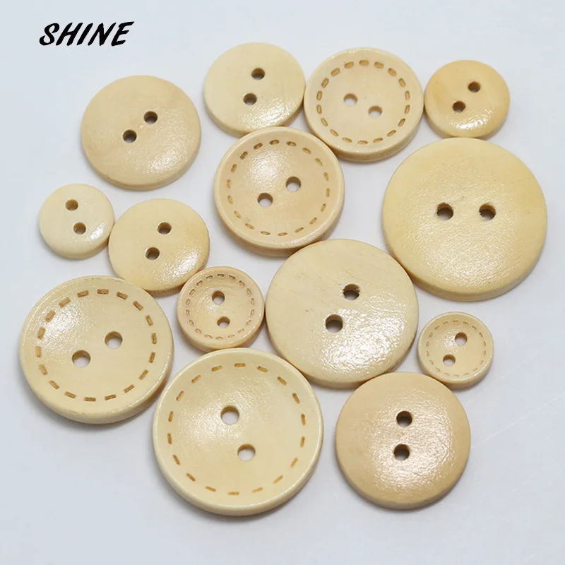 SHINE Wooden Sewing Buttons Scrapbooking Round Natural Two Holes Circle Pattern 15\20\25mm Dia. 50PCs Costura Botones Decorate
SHINE Wooden Sewing Buttons Scrapbooking Round Natural Two Holes Circle Pattern 15\20\25mm Dia. 50PCs Costura Botones Decorate