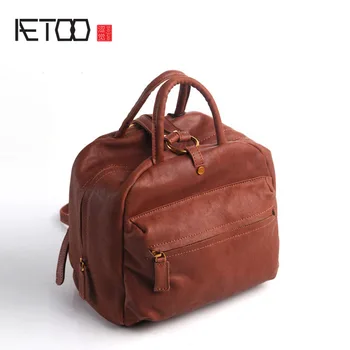 

AETOO Pure leather Europe and the United States Japan and South Korea fashion leisure retro portable leather bag leather shoulde