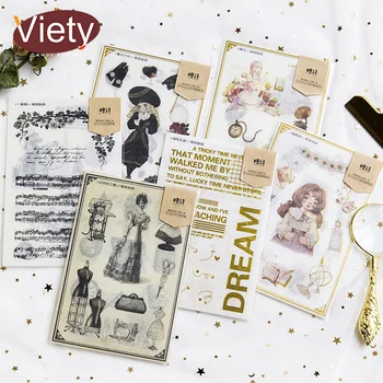 3 sheets/lot Vintage Bronzing girl paper sticker DIY scrapbooking diary album sticker post stationery school supplies
3 sheets/lot Vintage Bronzing girl paper sticker DIY scrapbooking diary album sticker post stationery school supplies