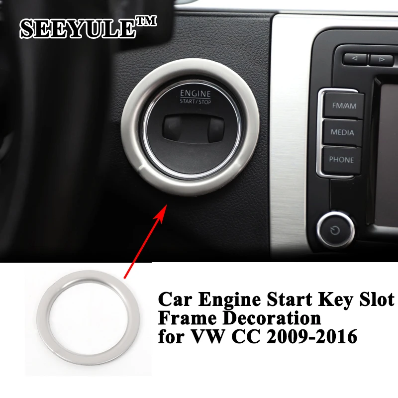 SEEYULE Car Engine Start Button Slot Decoration Trim Ignition Switch Cover Sticker Accessories for Volkswagen VW CC 2009-2016
SEEYULE Car Engine Start Button Slot Decoration Trim Ignition Switch Cover Sticker Accessories for Volkswagen VW CC 2009-2016