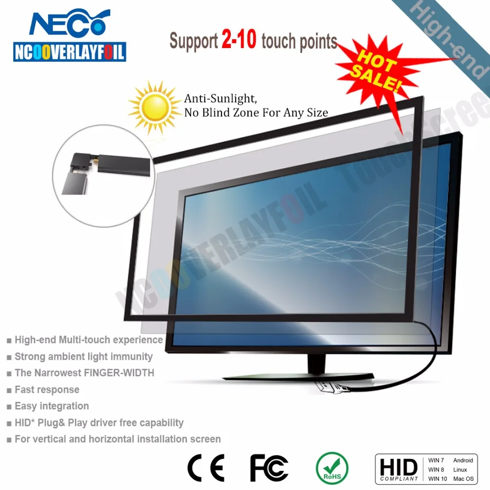 Free Shipping 27 inch multi IR Touch Screen Panel 10 touch points Infrared Touch Screen Frame Overlay with High Resolution
Free Shipping 27 inch multi IR Touch Screen Panel 10 touch points Infrared Touch Screen Frame Overlay with High Resolution