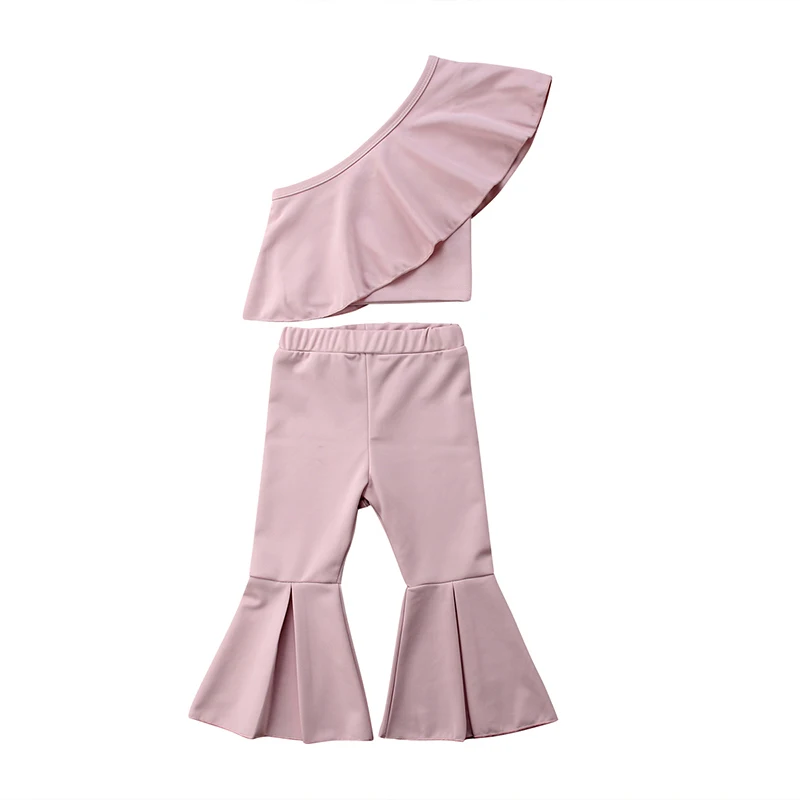 2PCS Fashion Toddler Kids Girl Summer Clothes One Shoulder Cape Collar Blouse Tops+Flared Pant Bell-bottom Outfit Clothing Set
2PCS Fashion Toddler Kids Girl Summer Clothes One Shoulder Cape Collar Blouse Tops+Flared Pant Bell-bottom Outfit Clothing Set