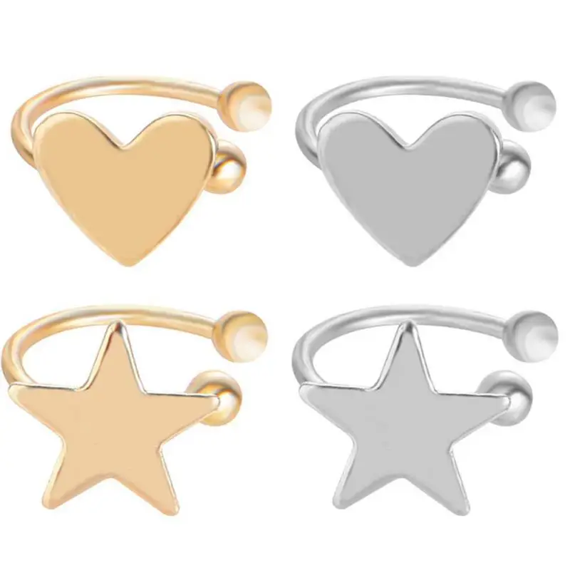 1pc Silver Golden Ear Cuff Moon Heart Earrings Women Charming Hot Non Piercing Cartilage Ear Clip On Earring Oorbellen Jewelry
1pc Silver Golden Ear Cuff Moon Heart Earrings Women Charming Hot Non Piercing Cartilage Ear Clip On Earring Oorbellen Jewelry