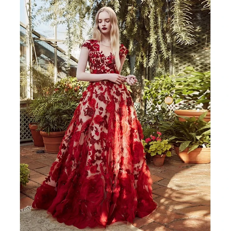 2019 Latest Fashion Show Runway Dress Elegant Red Sheer Lace Flower Maxi Dress Embroidery Luxury Celebrity Party Dresses Vestido
2019 Latest Fashion Show Runway Dress Elegant Red Sheer Lace Flower Maxi Dress Embroidery Luxury Celebrity Party Dresses Vestido