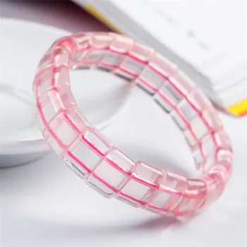 Genuine Natural Rose Pink Quartz Bangle Bracelets For Women Lady Stretch Crystal Rectangle Bead Natural Stone Bracelet
Genuine Natural Rose Pink Quartz Bangle Bracelets For Women Lady Stretch Crystal Rectangle Bead Natural Stone Bracelet