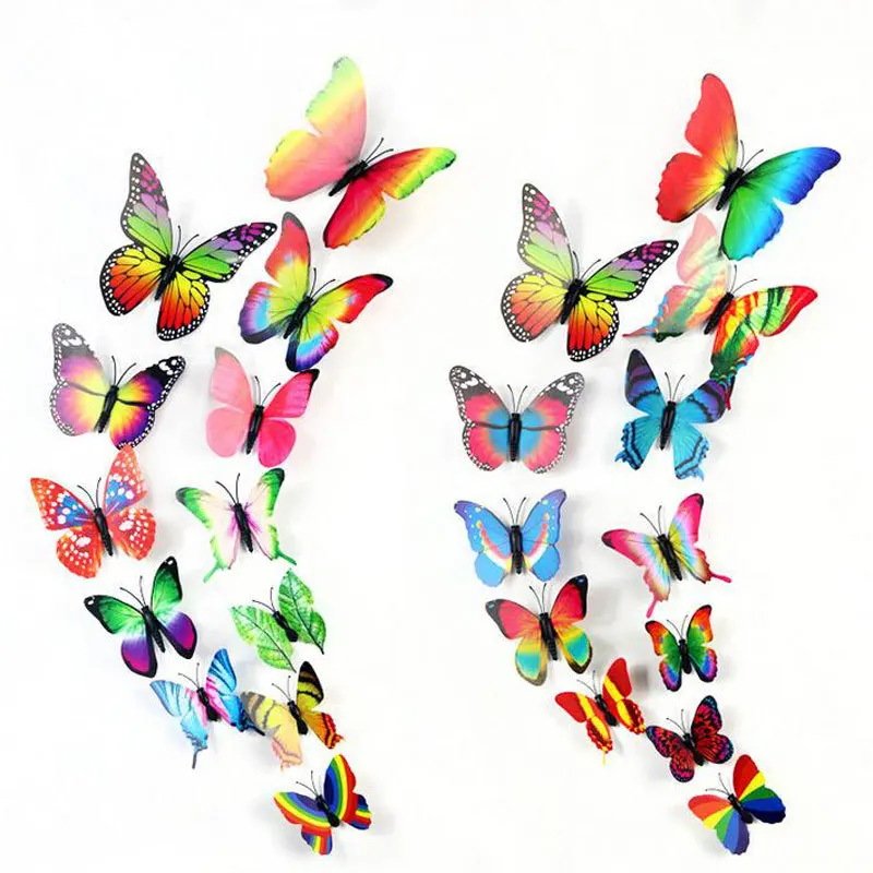 New single layer Rainbow color simulation butterfly stereo wall stickers refrigerator stickers 12 sets of home decoration
New single layer Rainbow color simulation butterfly stereo wall stickers refrigerator stickers 12 sets of home decoration