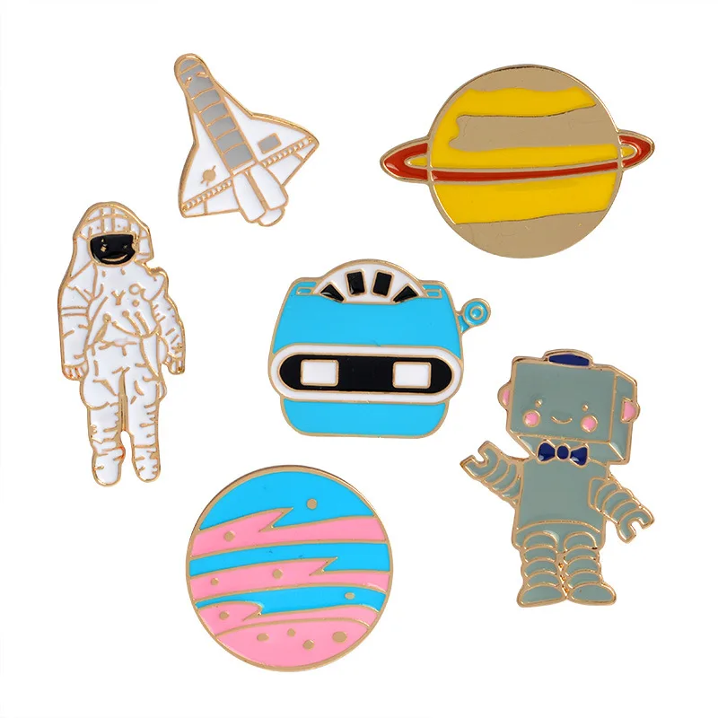 Rinhoo Enamel pin astronaut robot space plane star war plant brooch lapel pin badge Space jewelry collection Astronomy Gift
Rinhoo Enamel pin astronaut robot space plane star war plant brooch lapel pin badge Space jewelry collection Astronomy Gift