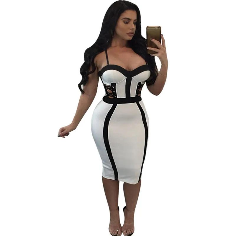Summer Women Skinny Midi Dress Patchwork Sexy Bandage Pencil Dress Robes Bodycon Slim Dress Vestidos
Summer Women Skinny Midi Dress Patchwork Sexy Bandage Pencil Dress Robes Bodycon Slim Dress Vestidos