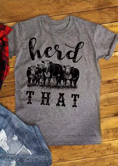 Summer Women Short Sleeve T-Shirt Herd That Cow Short Sleeve T-Shirt 2018 Casual Female O-Neck Gray T-Shirt Ladies Tops Tee
Summer Women Short Sleeve T-Shirt Herd That Cow Short Sleeve T-Shirt 2018 Casual Female O-Neck Gray T-Shirt Ladies Tops Tee