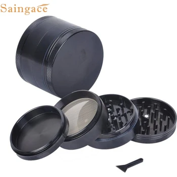 Saingace High Quality Luxurious Black 42MM 4-layer Aluminum Herbal Herb Tobacco Grinder Smoke Grinders 1 Piece
Saingace High Quality Luxurious Black 42MM 4-layer Aluminum Herbal Herb Tobacco Grinder Smoke Grinders 1 Piece