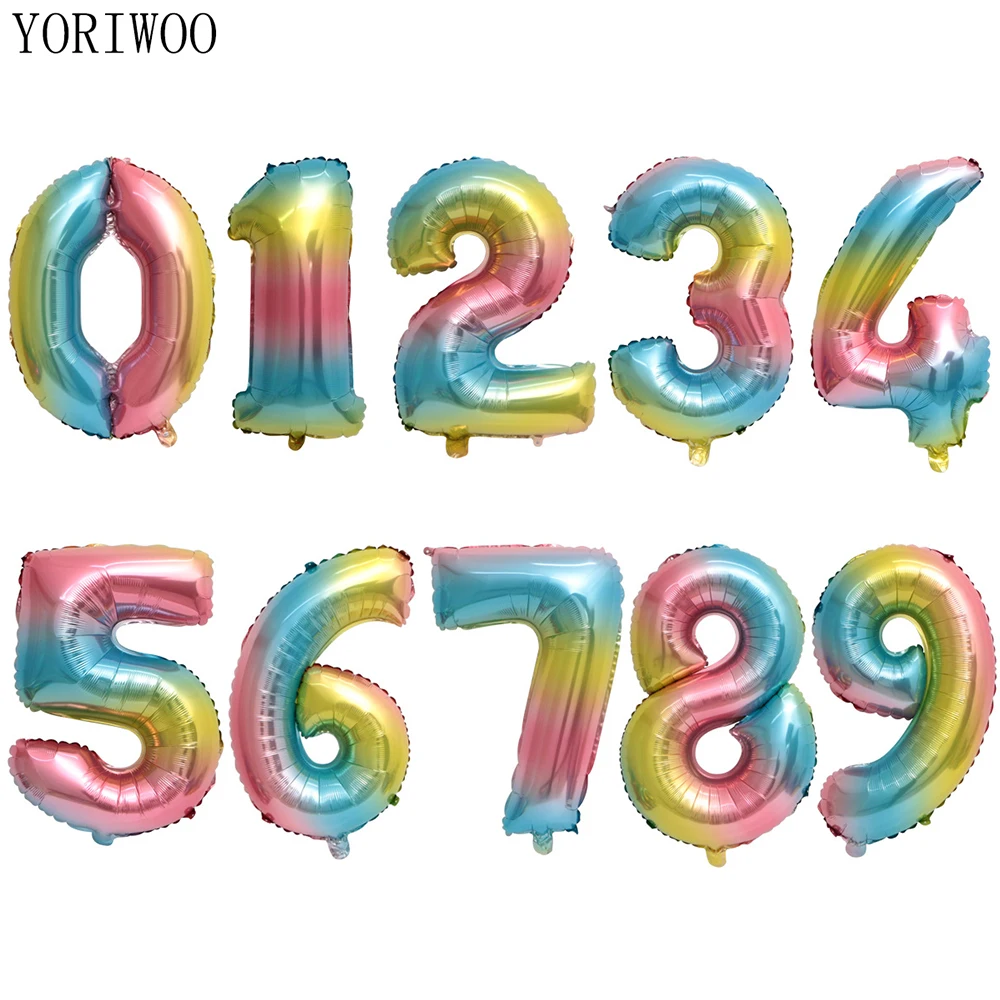 YORIWOO Colorful Balloons Foil Balloons Numbers Helium Balloon Wedding 21 40 30 1st Birthday Party Decorations Kids Baby Shower
YORIWOO Colorful Balloons Foil Balloons Numbers Helium Balloon Wedding 21 40 30 1st Birthday Party Decorations Kids Baby Shower