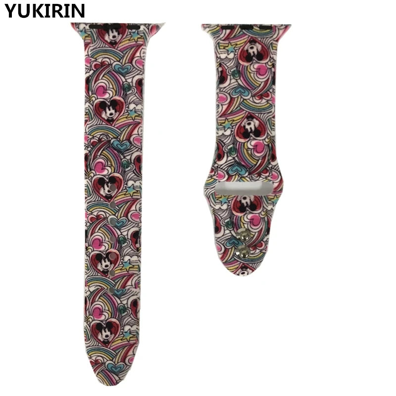 YUKIRIN Cartoon Mickey Silicone Sport Band For Apple Watch Series 4 3 2 1 Wrist Strap for iWatch 38 42mm 40 44mm
YUKIRIN Cartoon Mickey Silicone Sport Band For Apple Watch Series 4 3 2 1 Wrist Strap for iWatch 38 42mm 40 44mm