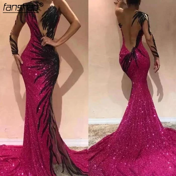 Sequins Evening Dress Lace New Arabic Sheer Long Sleeve Illusion Mermaid Prom Dress Vestidos De Fiesta Custom
Sequins Evening Dress Lace New Arabic Sheer Long Sleeve Illusion Mermaid Prom Dress Vestidos De Fiesta Custom